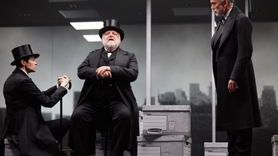 NTL 2019 The Lehman Trilogy - Adam Godley, Simon Russell Beale and Ben Miles. Photo by Mark Douet..jpg